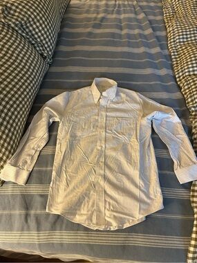 Brooks Brothers Light Blue and White Striped Dress Shirt